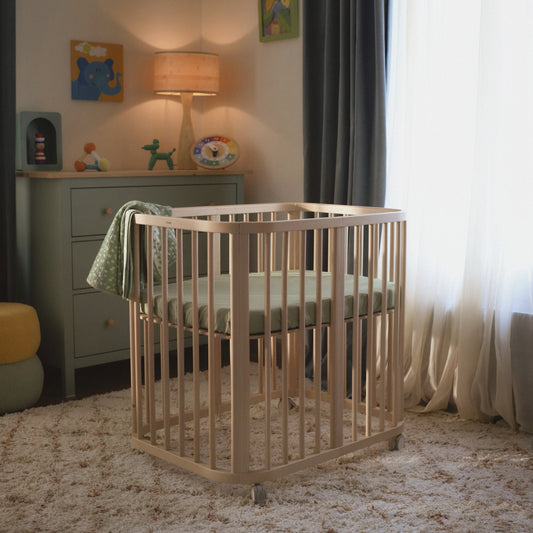 nighti bed - natural - 3 in 1 veranderbaar kinderbed