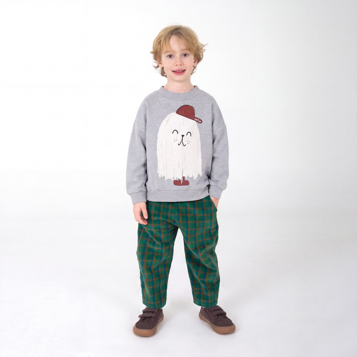 sweatshirt - good monster - medium grey melange