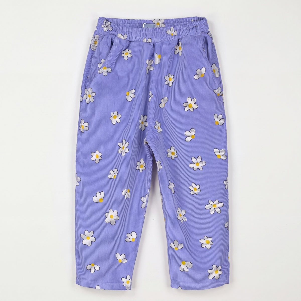 corduroy pants - daisies allover - lavender