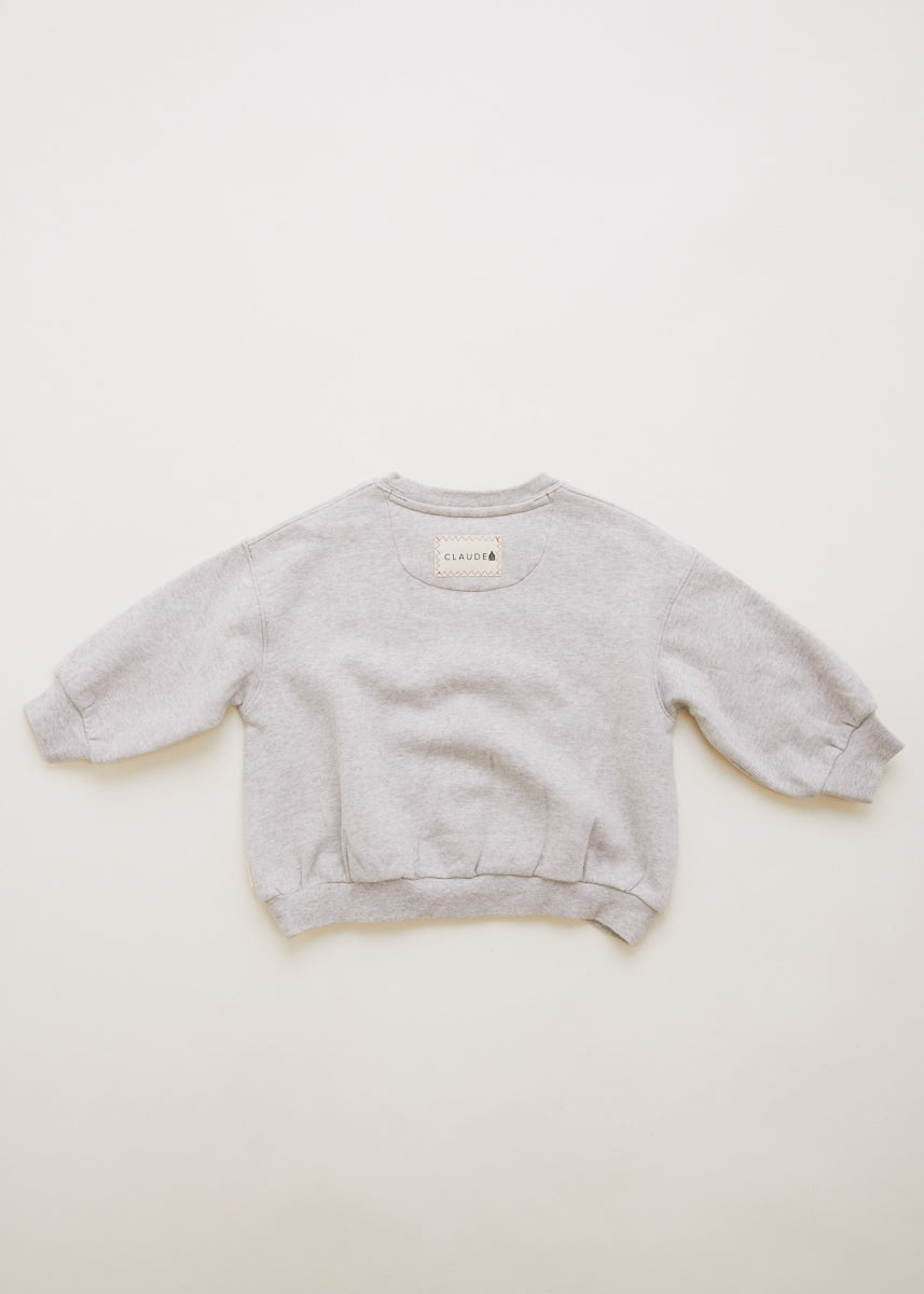 carner milking it grey sweater