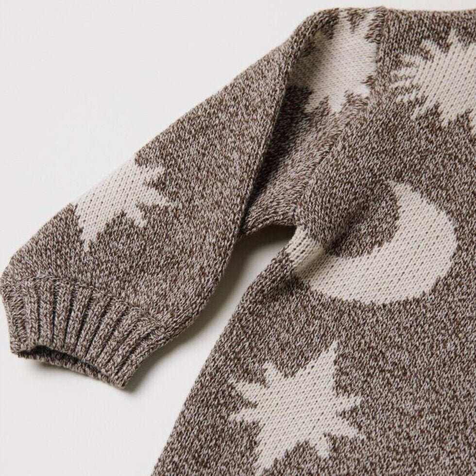 cozmo moon star knit sweater - mushroom