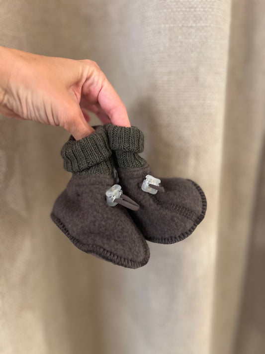 booties - brown - 100% wol