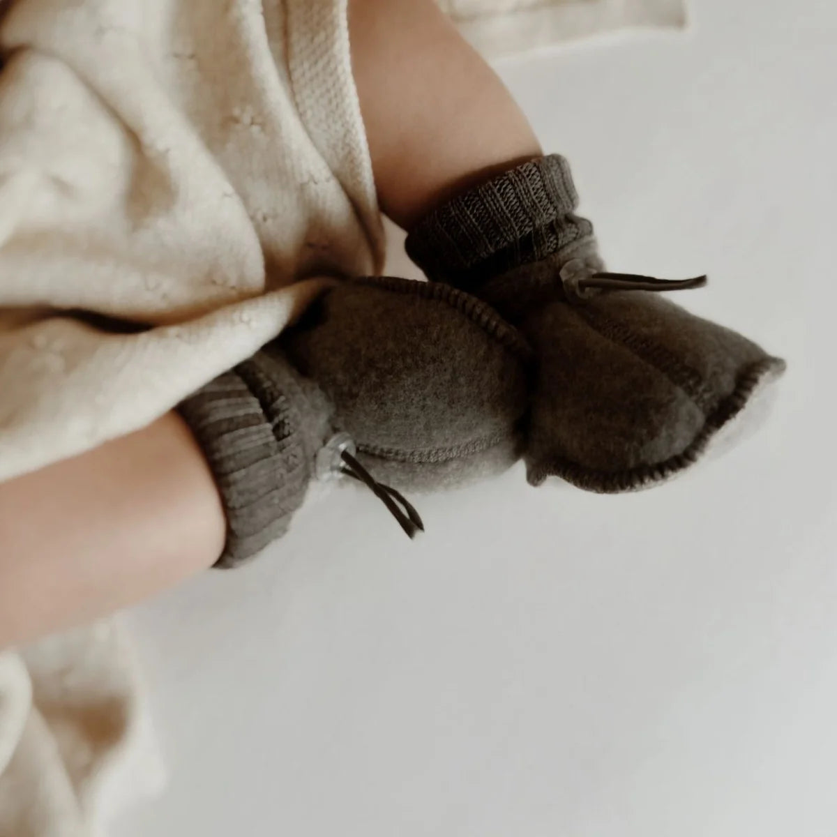 booties - brown - 100% wol