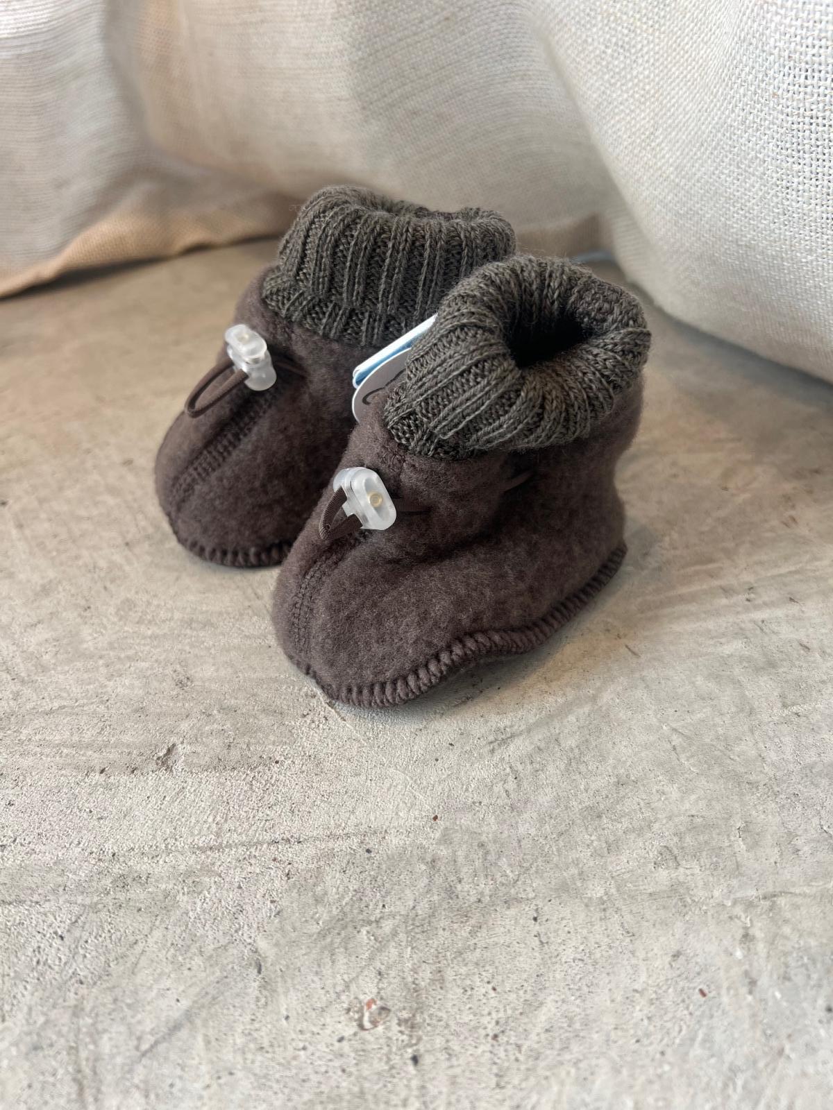 booties - brown - 100% wol