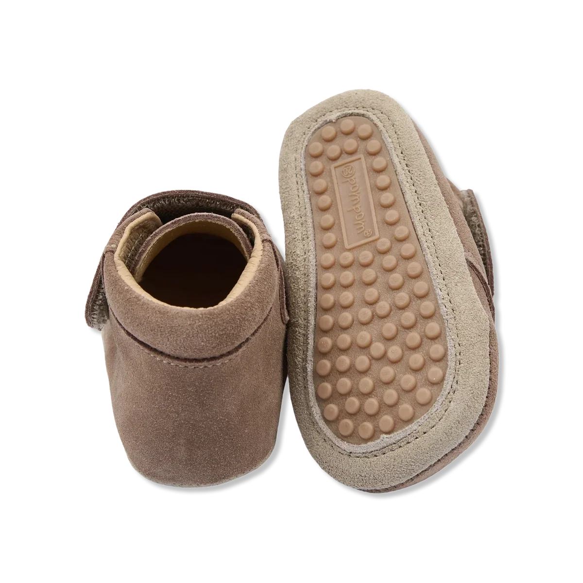 baby slofjes velcro - fossil brown