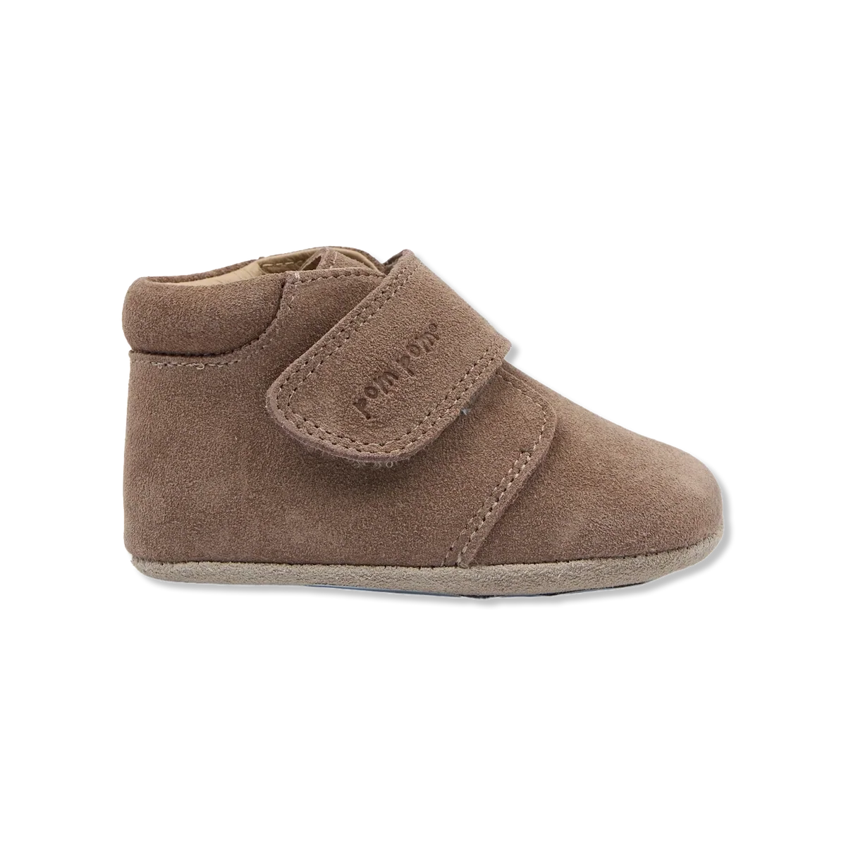 baby slofjes velcro - fossil brown