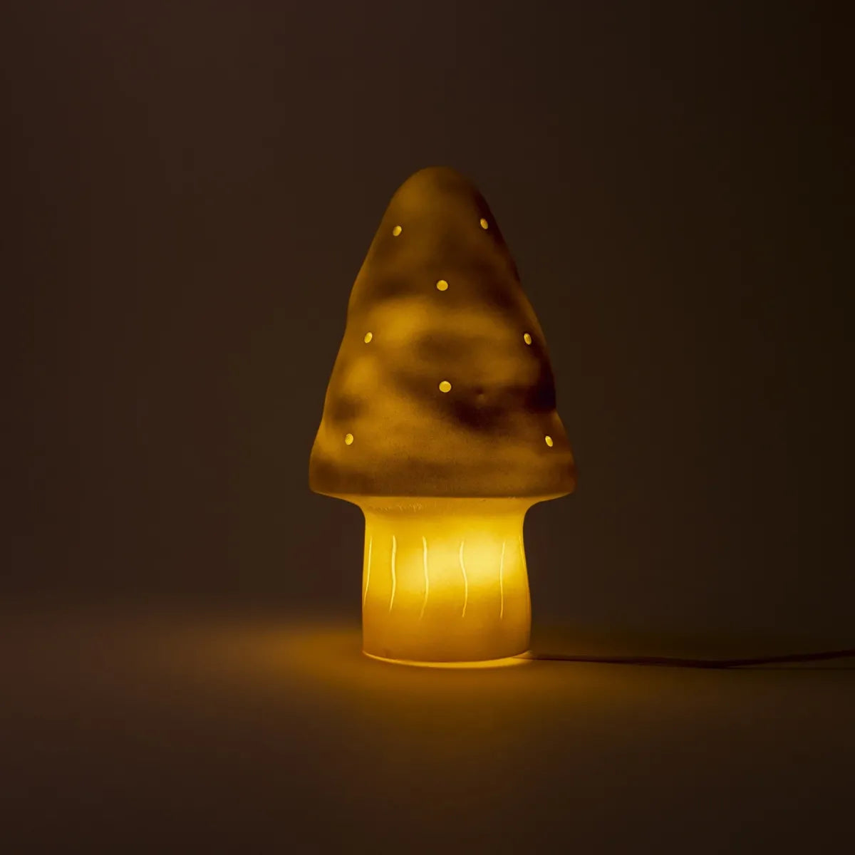 paddenstoel lamp - klein - geel