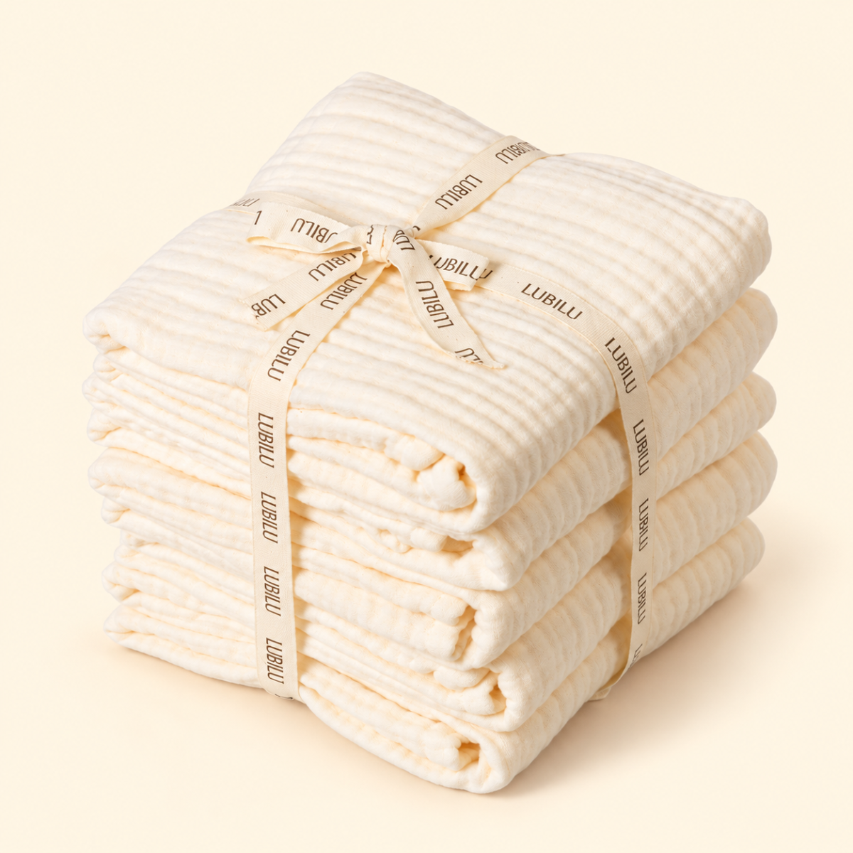 set van 5 extra dikke tetradoeken - cream