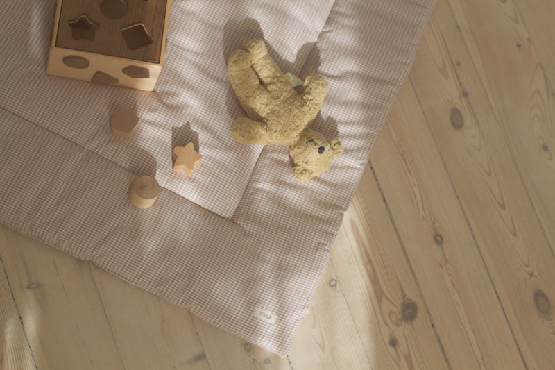 speelmat - mini check - beige
