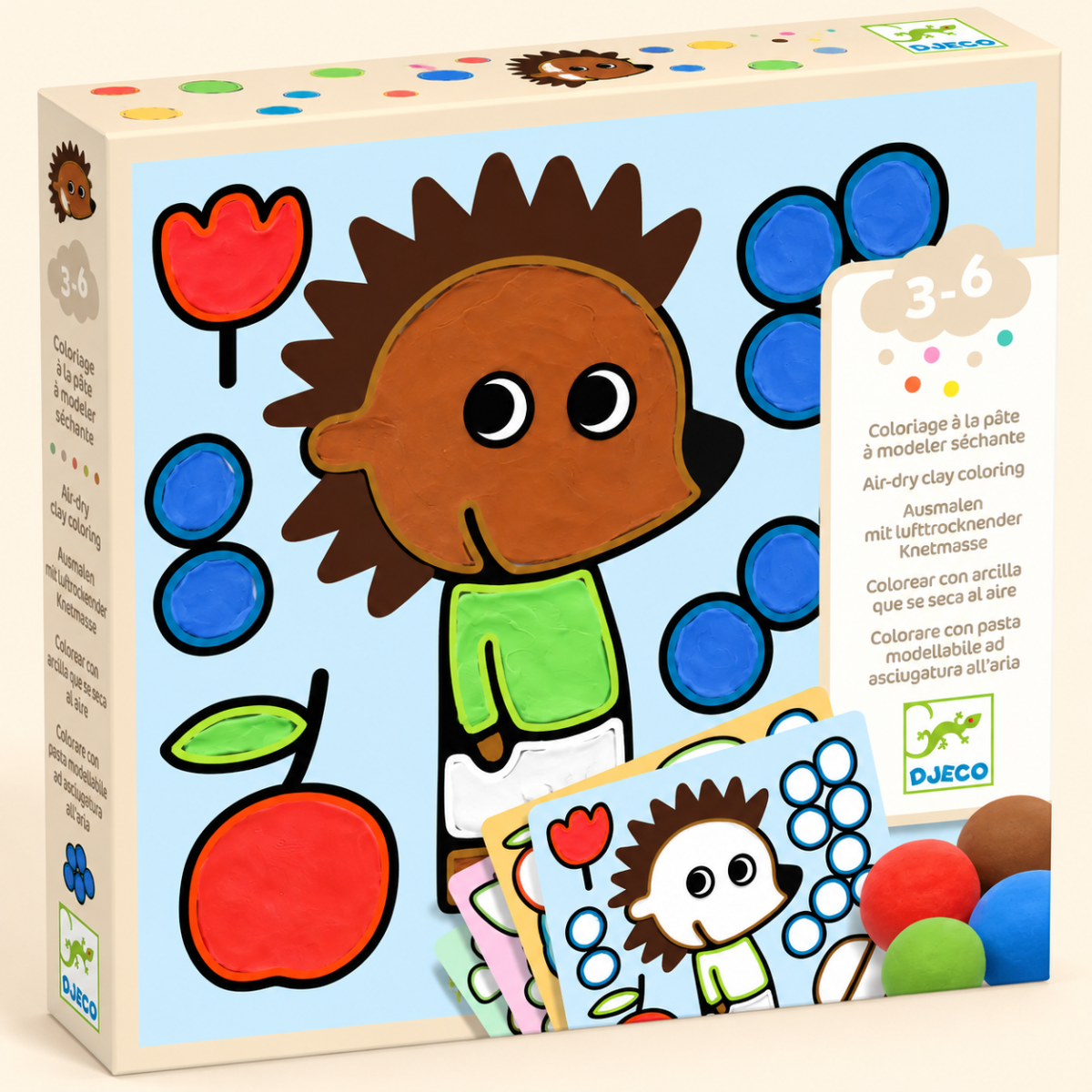 knutseldoos met klei - tuinvriendjes