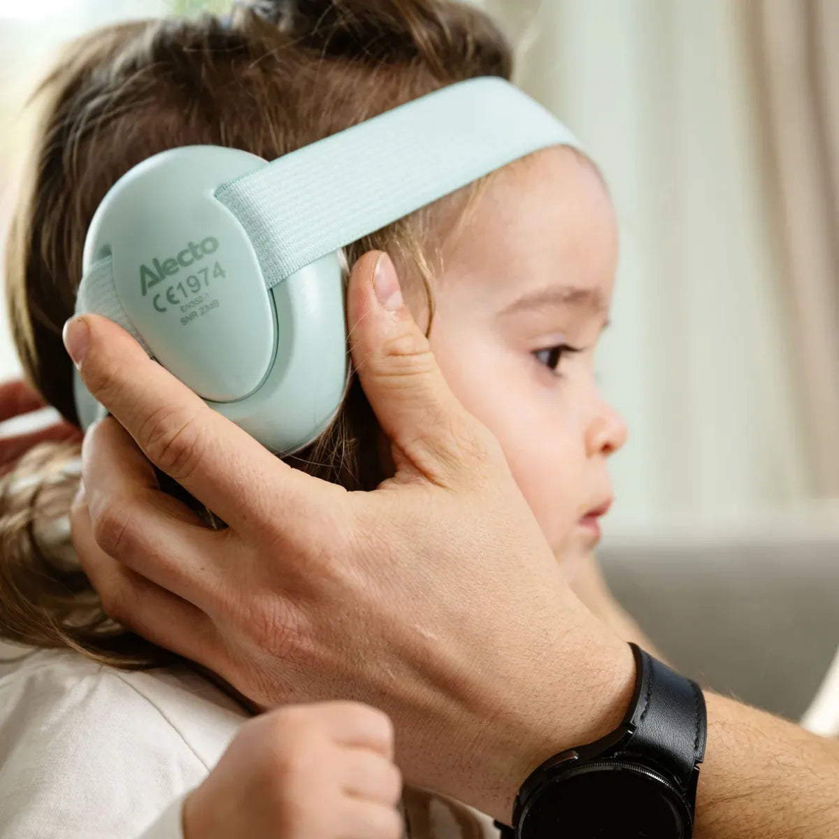 gehoorbeschermer voor baby's en peuters - wit/mintgroen