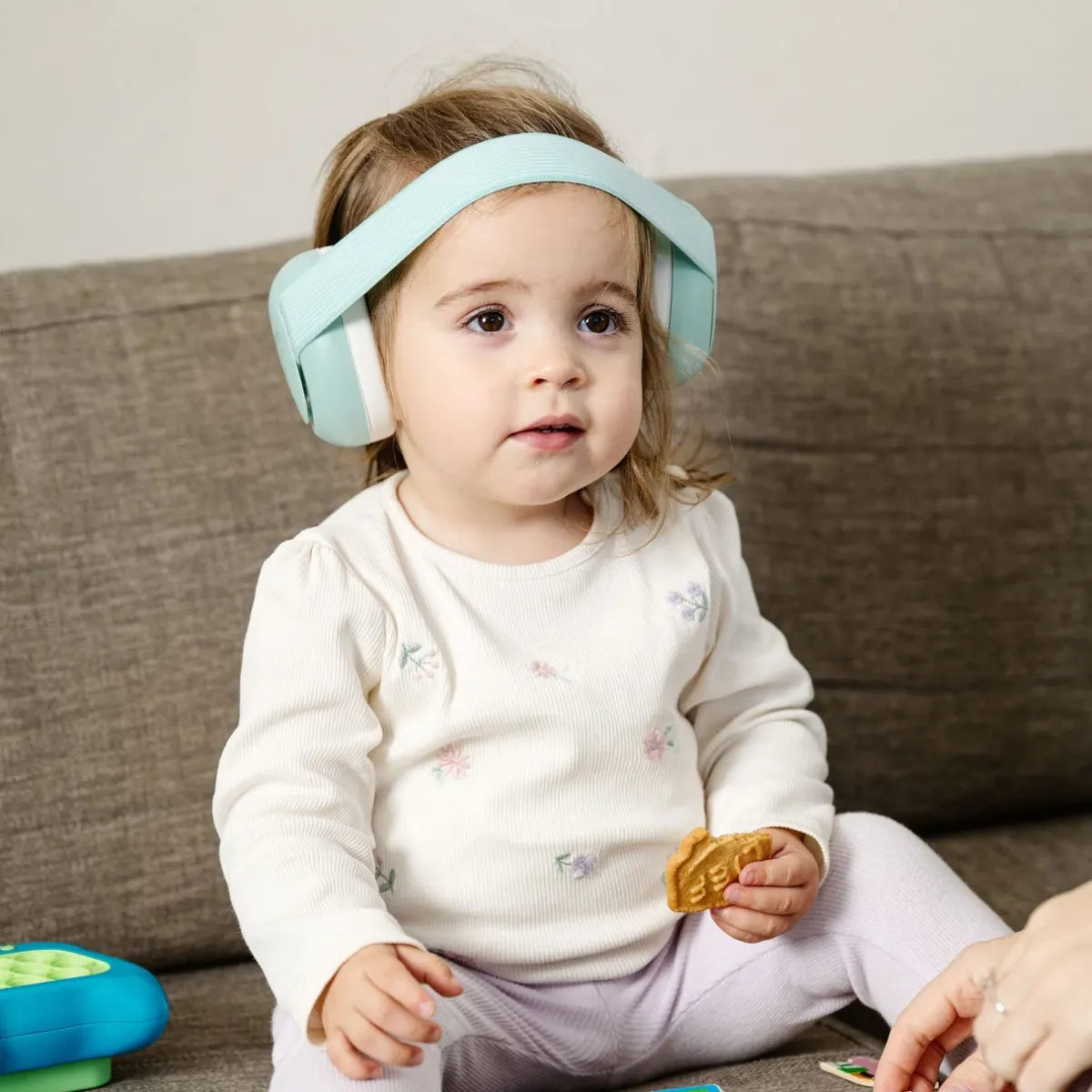 gehoorbeschermer voor baby's en peuters - wit/mintgroen