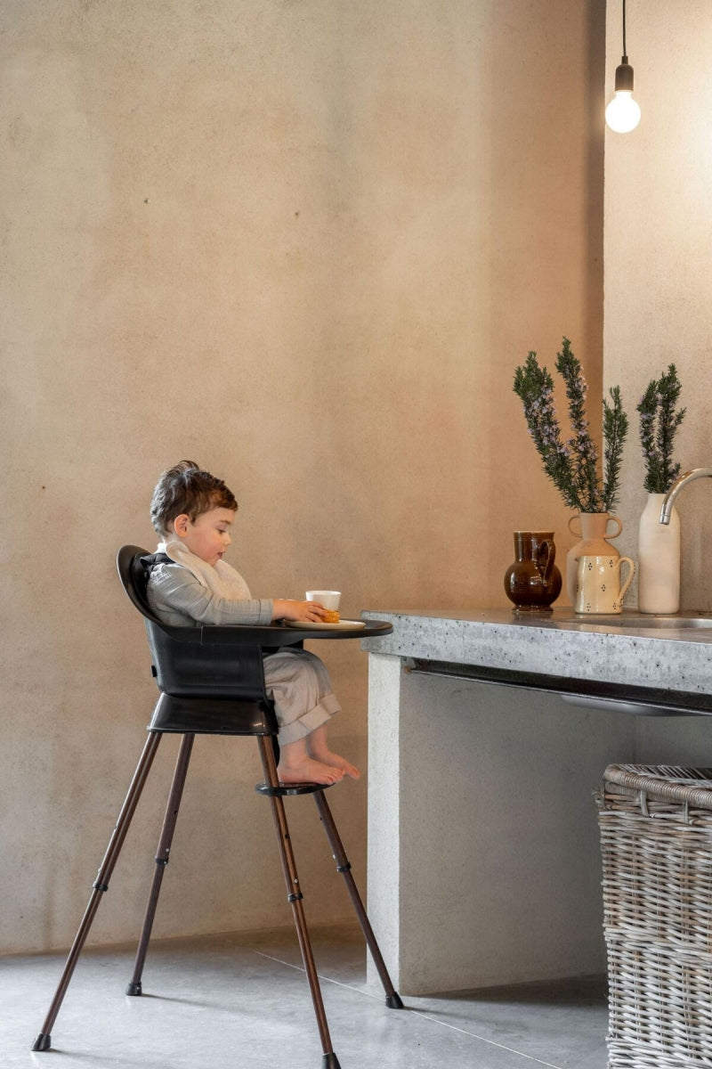 meegroeistoel ultimo 3 luxe - zwart/walnut
