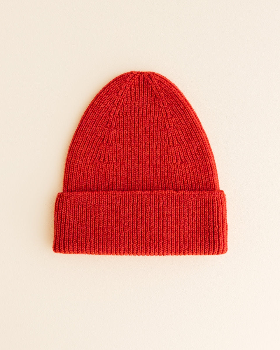 beanie fonzie - adult - red