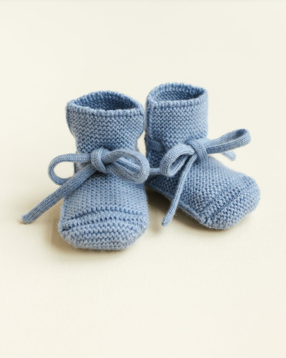 booties - light blue - 9-15M