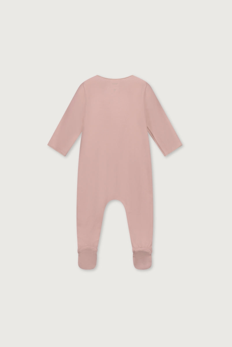 newborn suit with snaps - faded pink