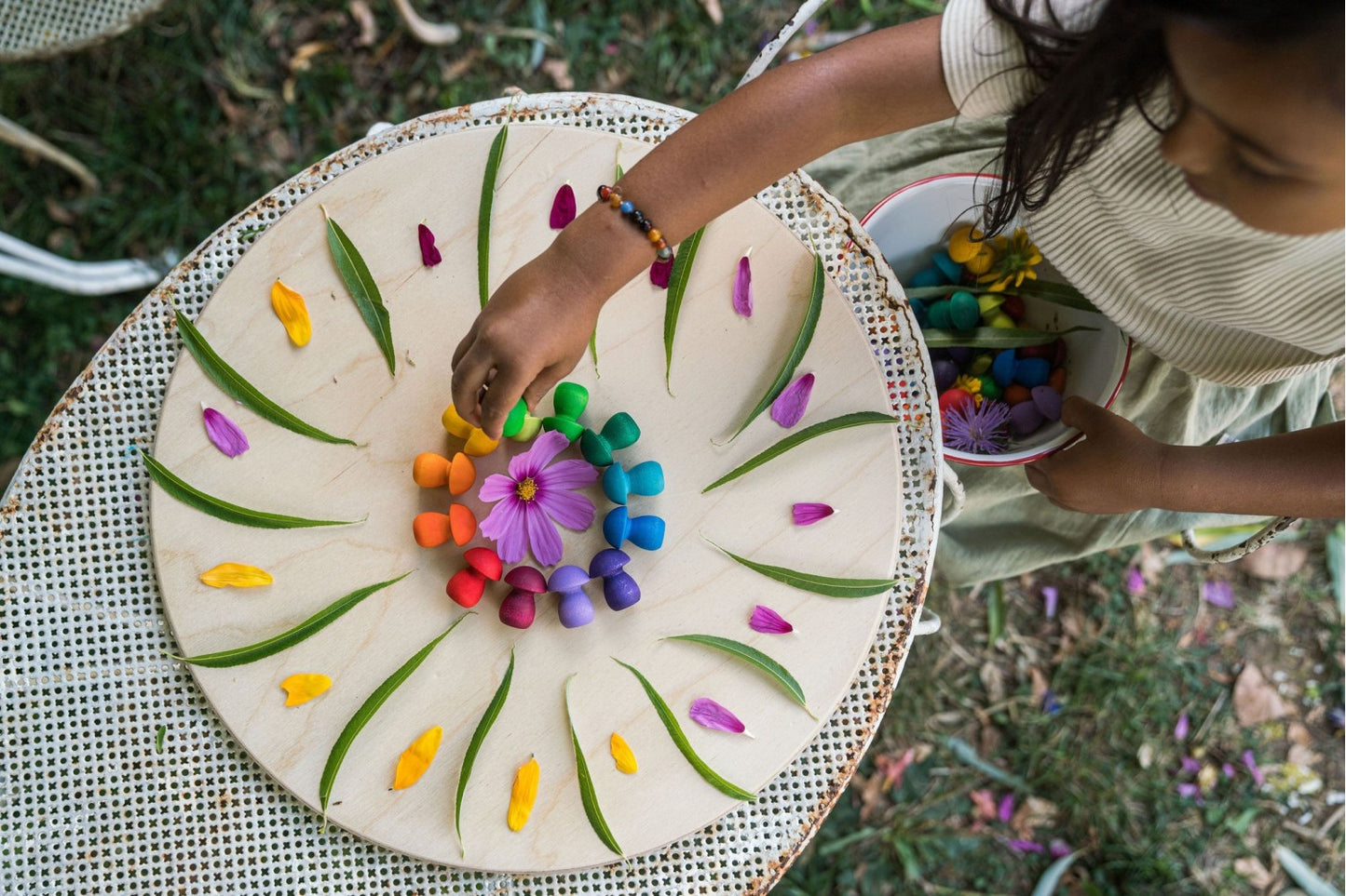mandala rainbow mushrooms