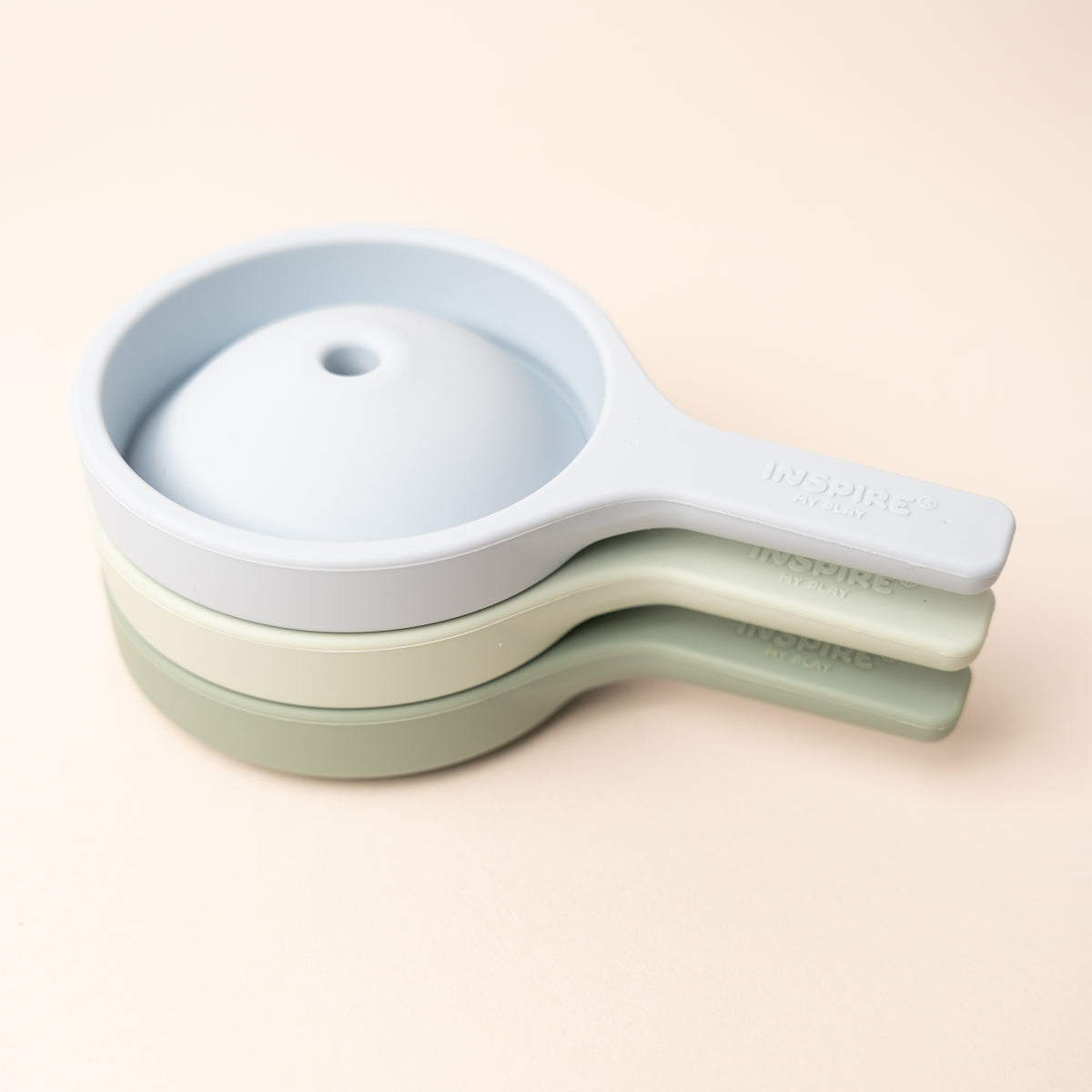 set van 3 trechters - groen/blauw