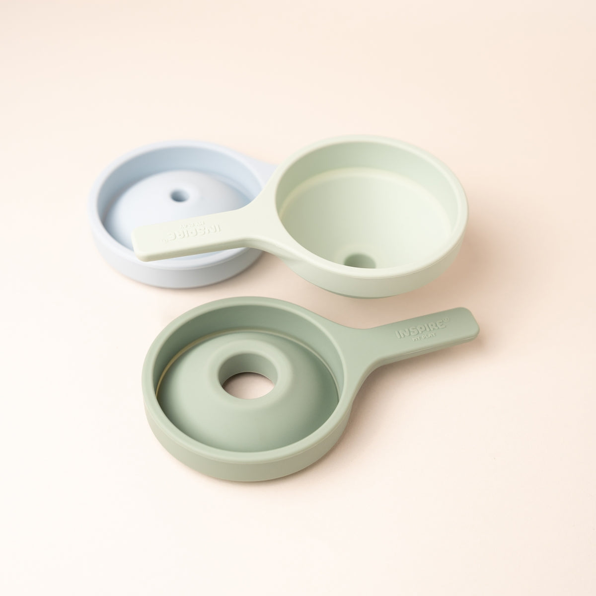 set van 3 trechters - groen/blauw