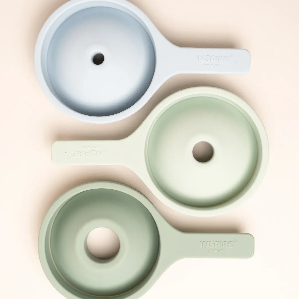 set van 3 trechters - groen/blauw