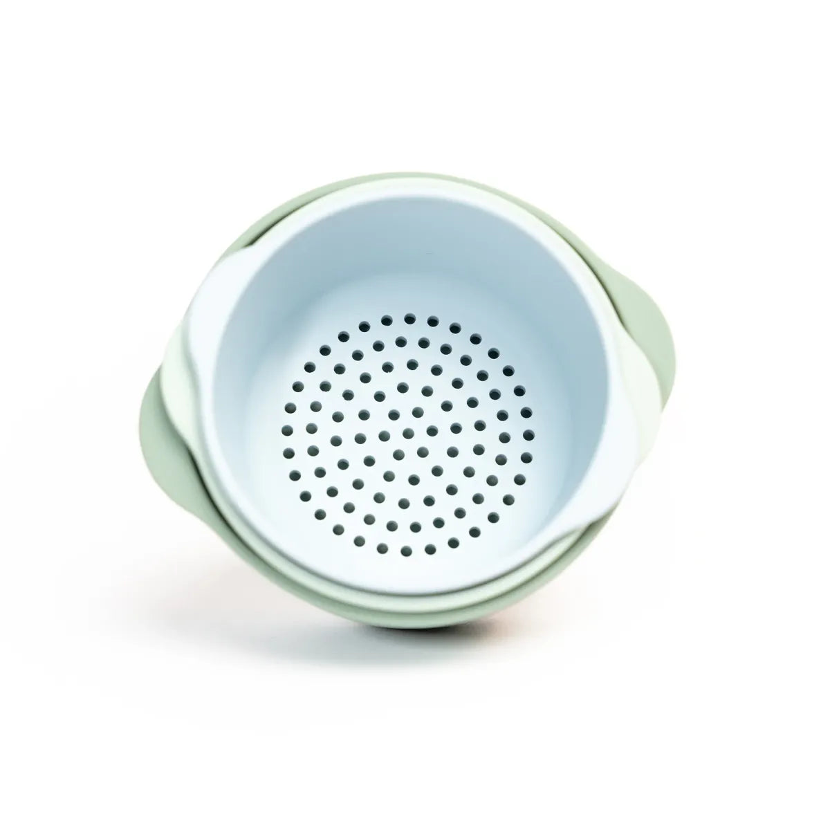 set zeefje en kommetjes - groen/blauw