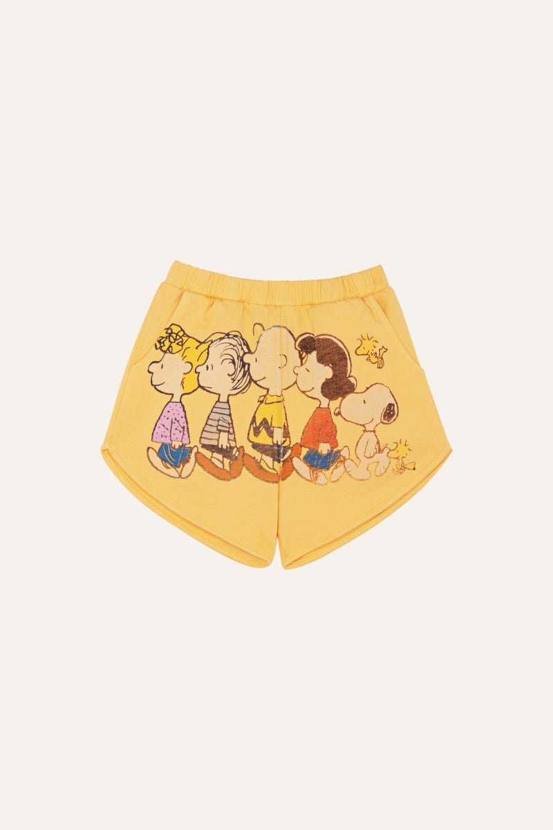 peanuts kids short yellow - peanuts collection