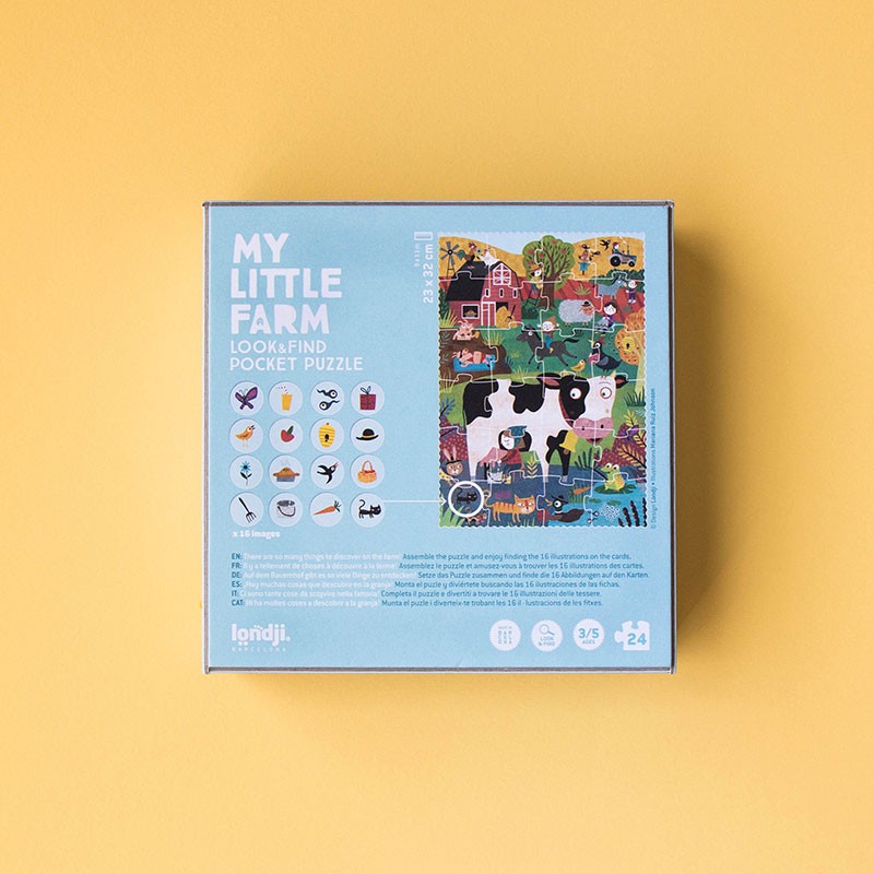 zoek & vind pocket puzzel - my little farm