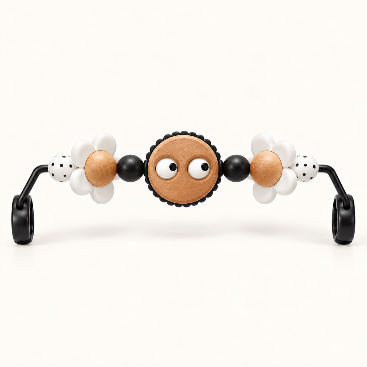 speeltje voor babybjorn wipper - googly eyes - zwart & wit