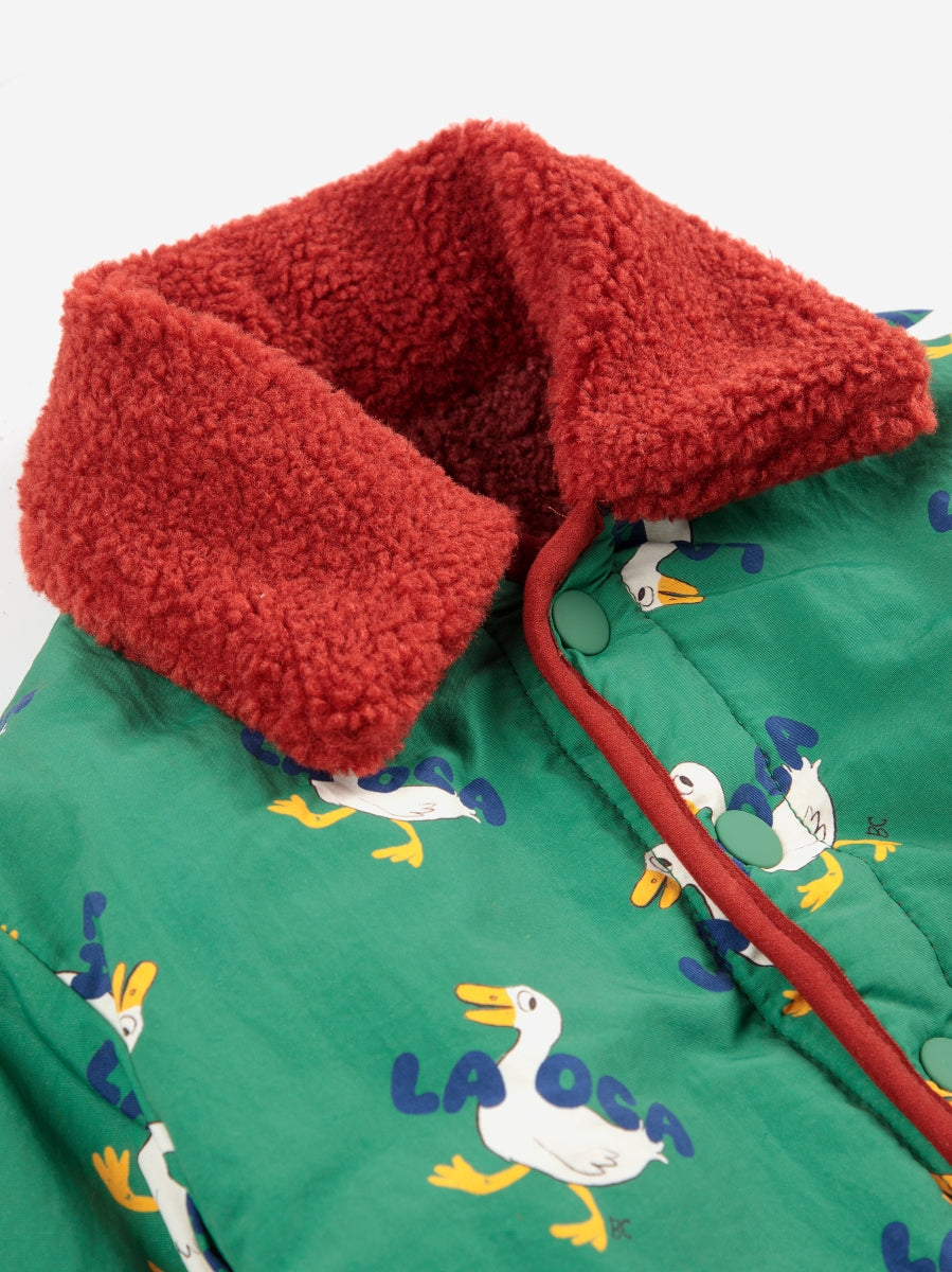 la oca all over reversible sheepskin jacket