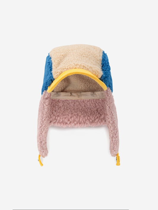 bobo choses color block sheepskin chapka