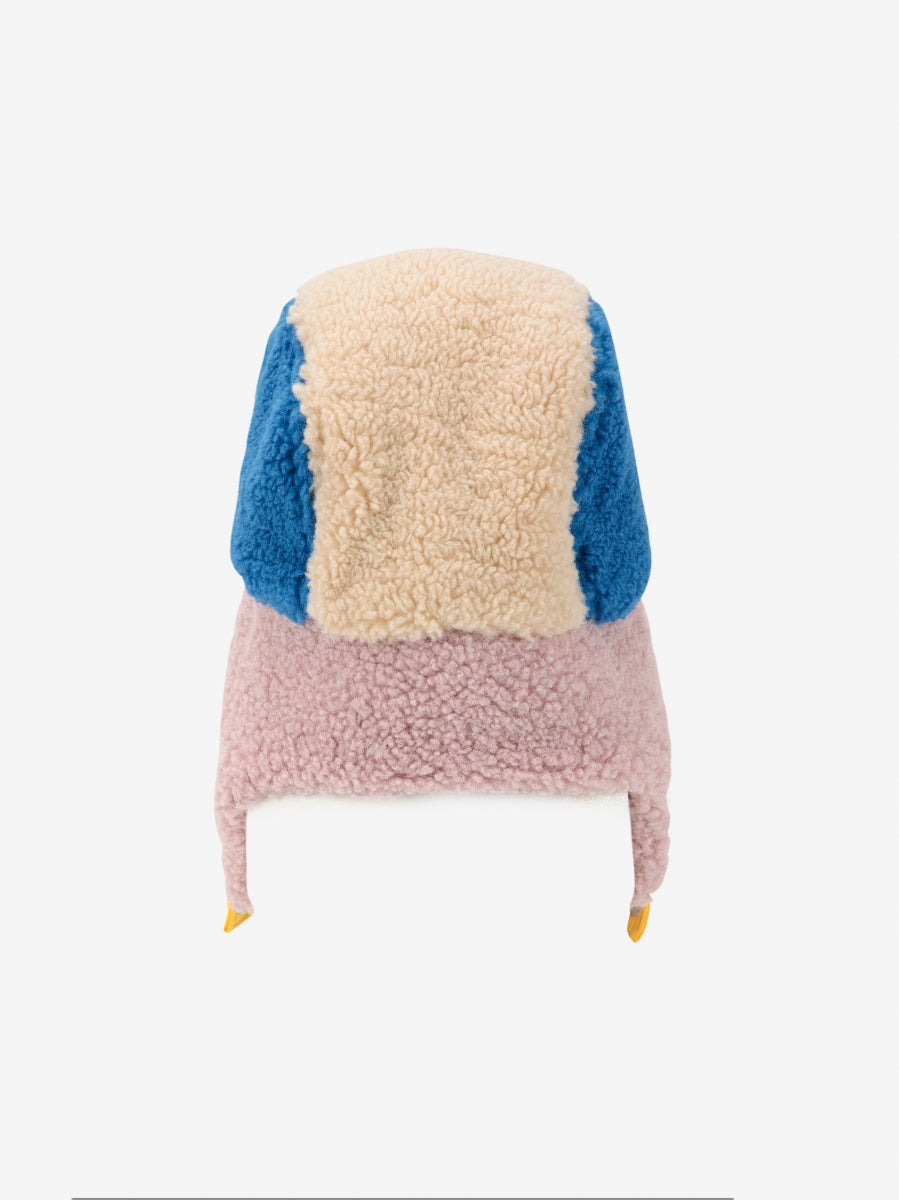 bobo choses color block sheepskin chapka