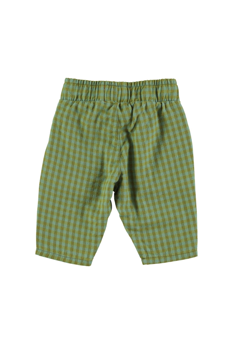 unisex trousers - green checkered - baby & kids