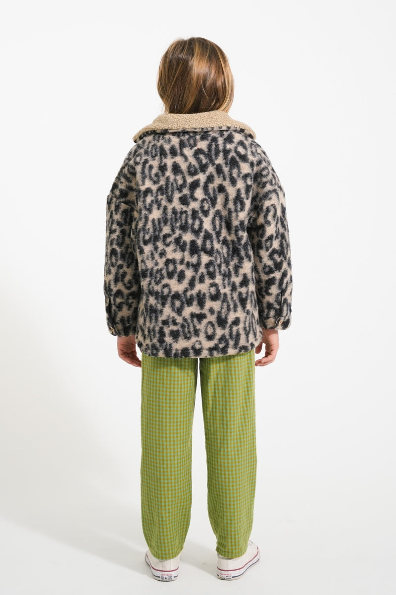 unisex trousers - green checkered - baby & kids