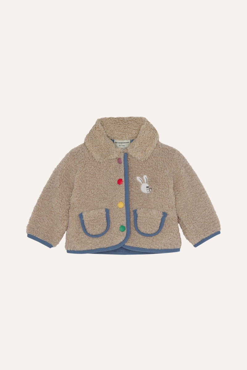 ecru teddy baby jacket