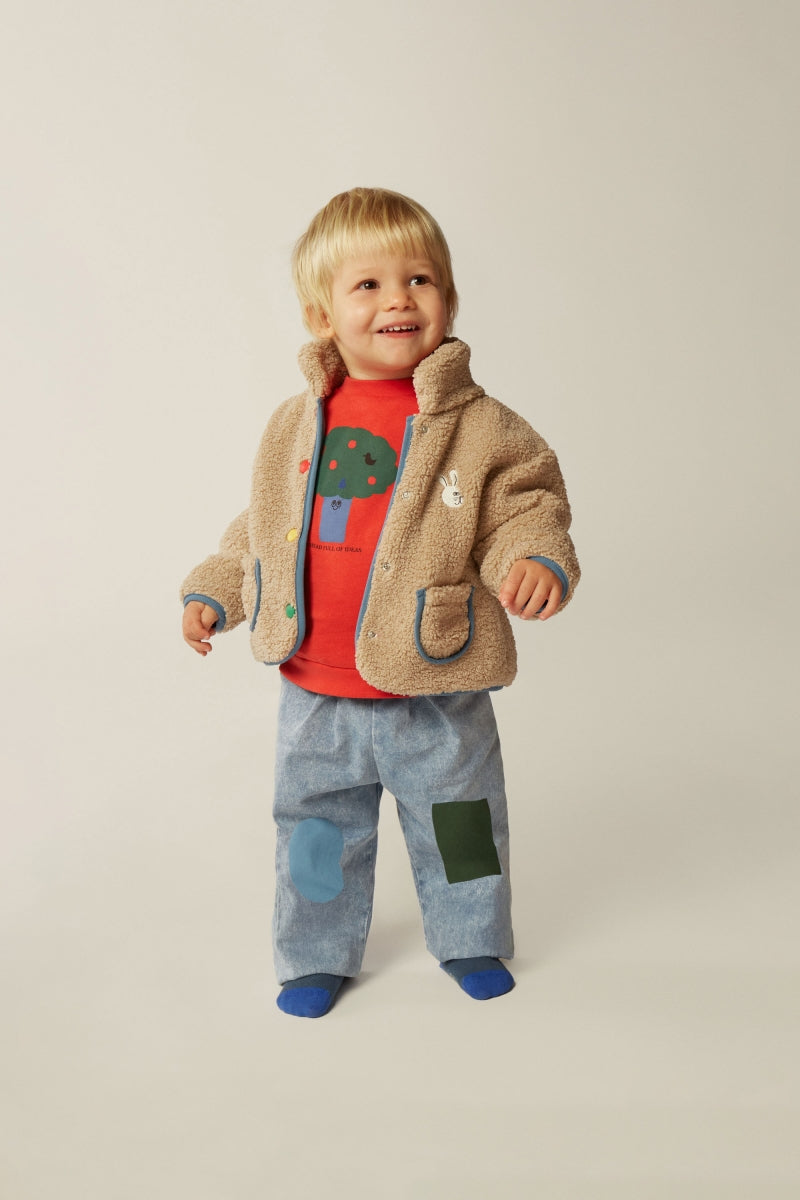 ecru teddy baby jacket
