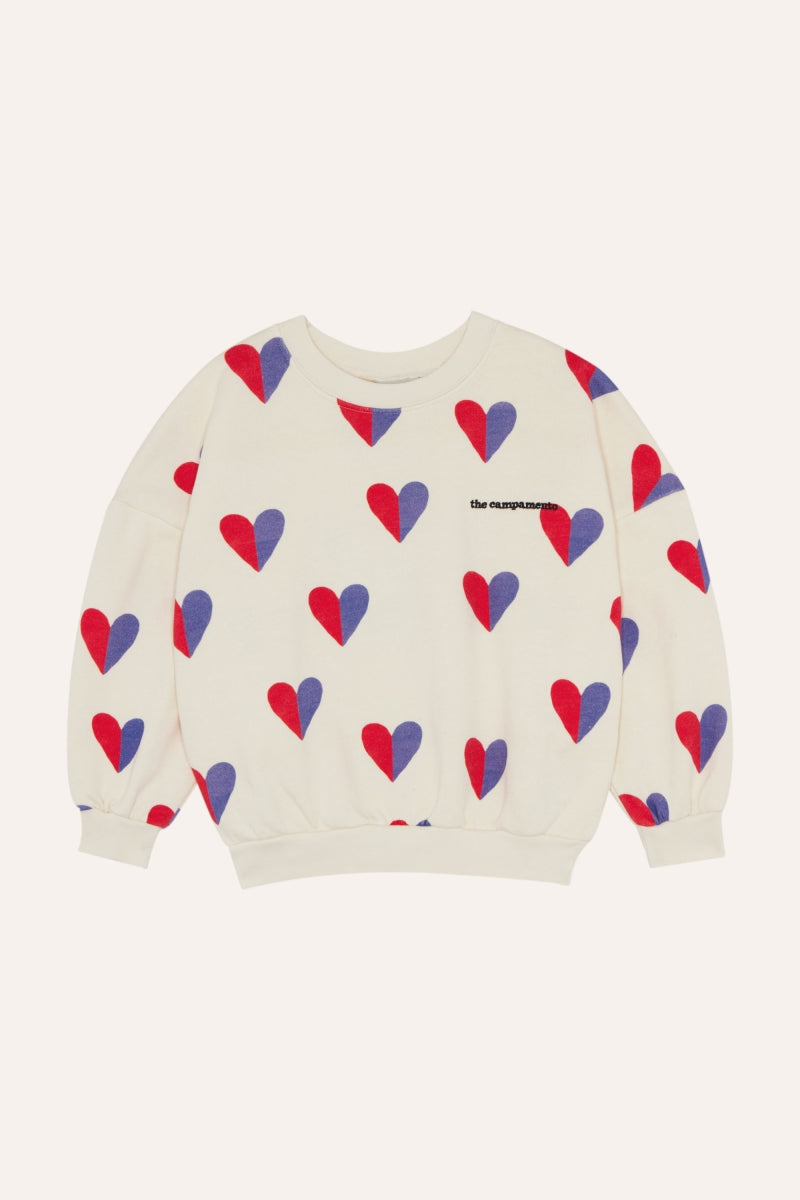 bicolor hearts sweatshirt - kids