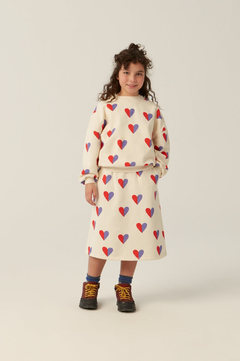 bicolor hearts sweatshirt - kids