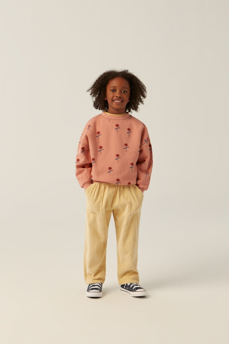 flowers pink sweatshirt- kids