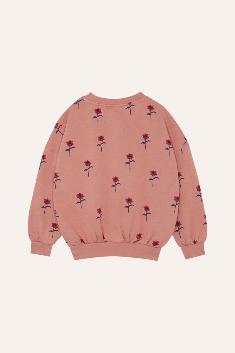 flowers pink sweatshirt- kids