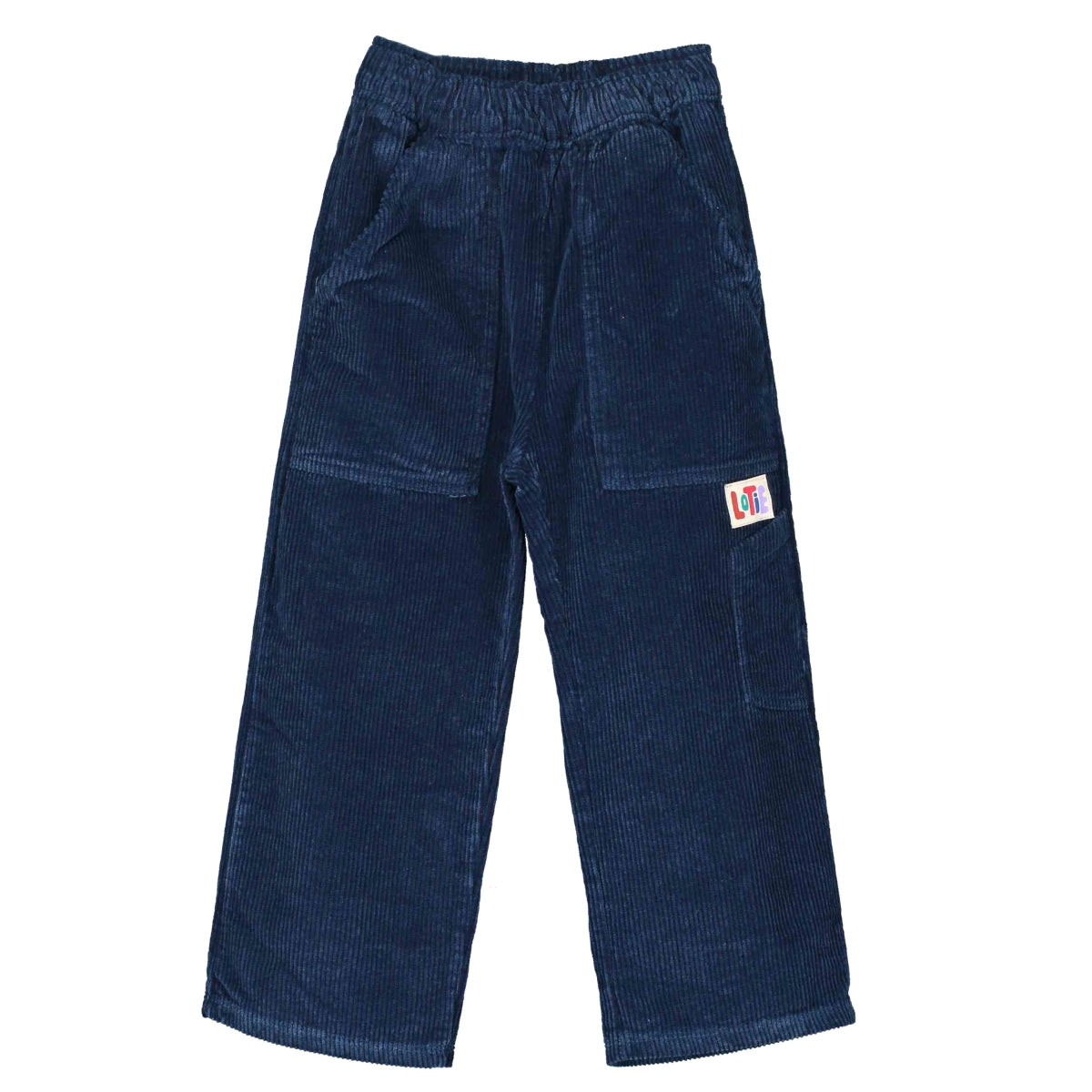 corduroy wide pants - indigo