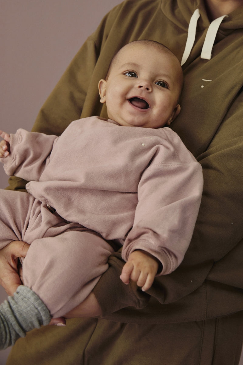 baby dropped shoulder sweater - berry