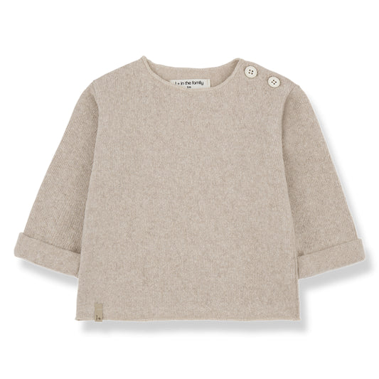 soft fleece long sleeve shirt - chapin - beige