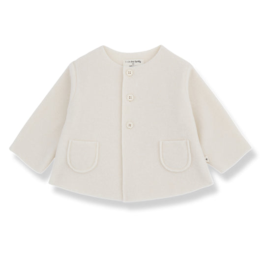 bamboo polar fleece jacket - marie - ecru