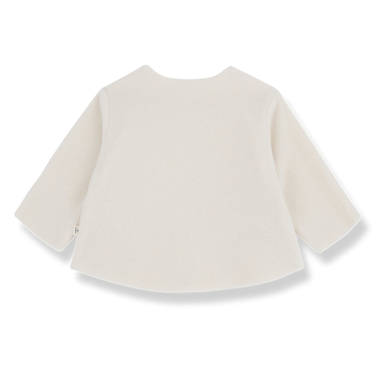 bamboo polar fleece jacket - marie - ecru