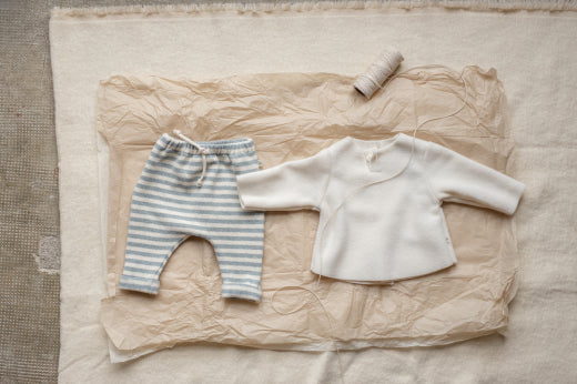 bamboo polar fleece sweater - alexis - ecru