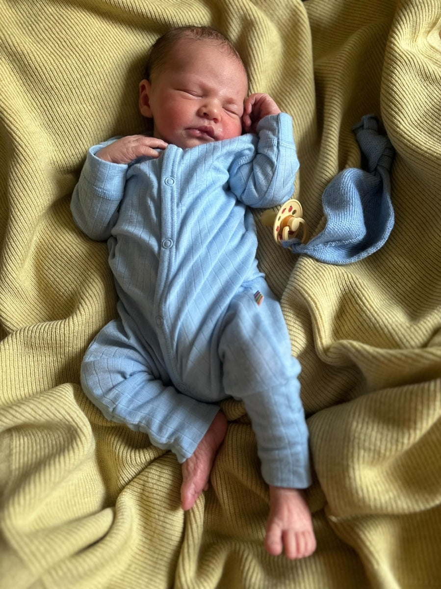 nightsuit 2 in 1 basic - light blue - 100% wol