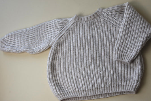 knitted sweater - tan