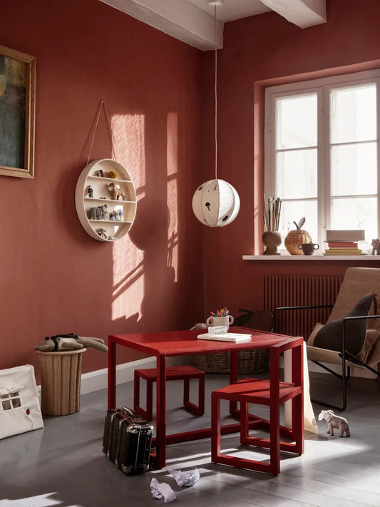 little architect table - poppy red