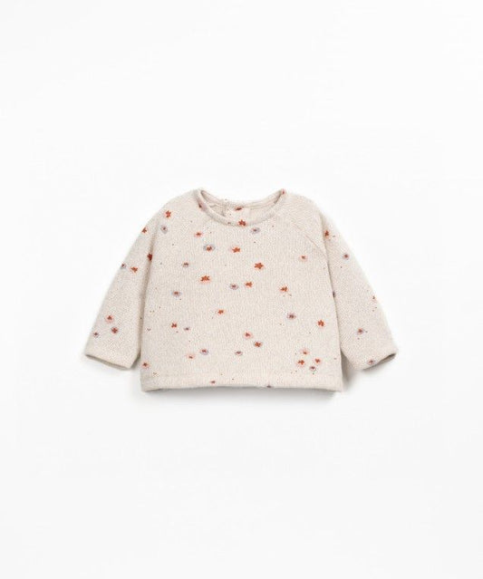 printed jersey sweater - pencil mirtilos