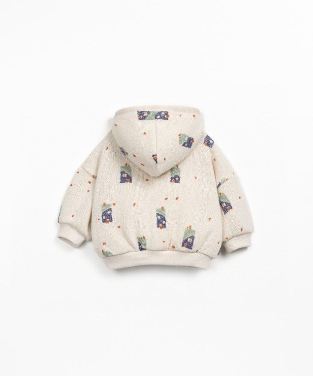 printed jersey sweater - baby - pencil - houses